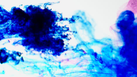 Pintura-O-Tinte-Violeta-Y-Azul-Vertido-En-Agua-Sobre-Un-Fondo-Blanco-Para-Crear-Un-Fondo-De-Humo-Colorido-En-Forma-De-Remolino-1